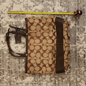 Coach Brown extra large tote bag